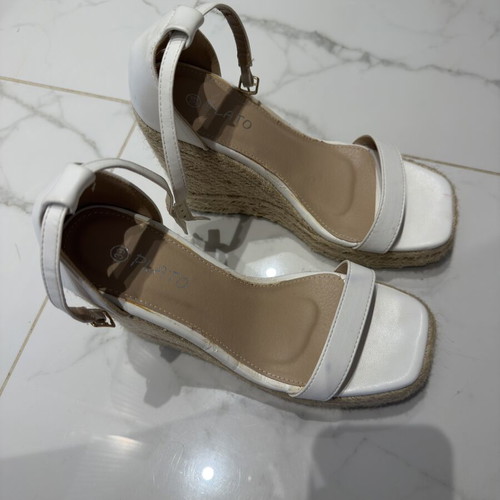 Platform espadrilles white, worn but very good condition