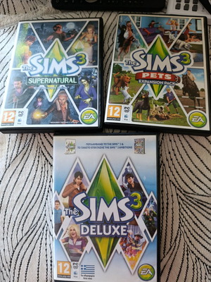 The Sims 3 PC game with Ambitions, Pets, and Supernatural expansions