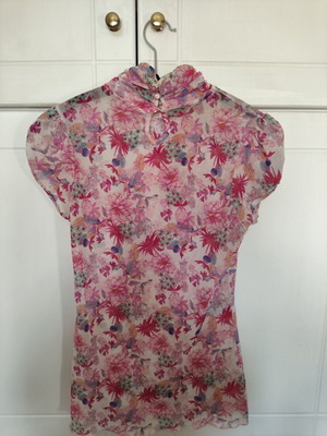 Zara top pink floral like new, size Large