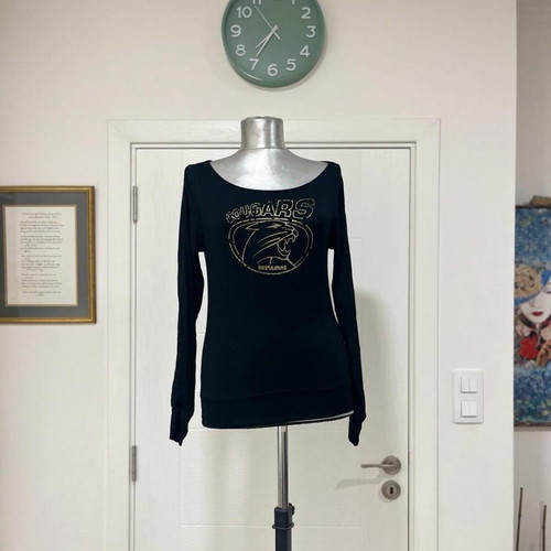 Killah Y2k Miss Sixty Cougars top used, size small, black and multicolor