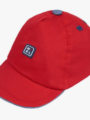 Mayoral Kids Jockey Cap Fabric Red New
