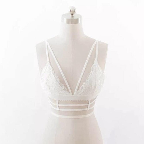 White lace bustier with straps new in sizes S M L XL
