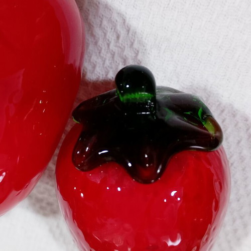 Glass fruit and vegetables Murano style, like new, set of 7