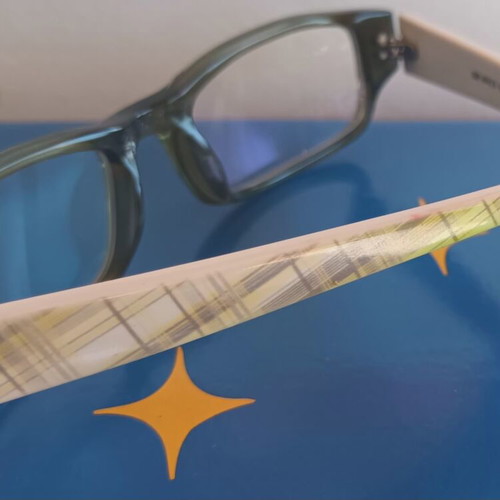 D&P Eyeglass Frame like new, green and beige