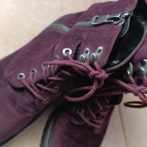 S.Oliver velvet women's shoes like new, purple, size 38