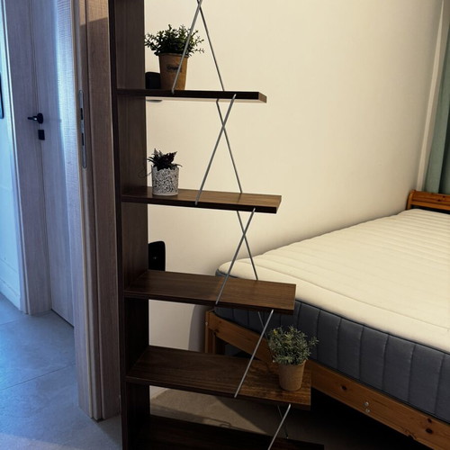 Student Room Furniture Set like new with bed, desk, bookshelf, and nightstand
