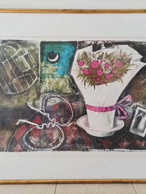Lithograph Giannis Gourzis To Gamilio 1994 new, numbered edition