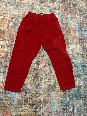 Κοτλέ παντελόνι Benetton κόκκινο no large σαν καινούργιο