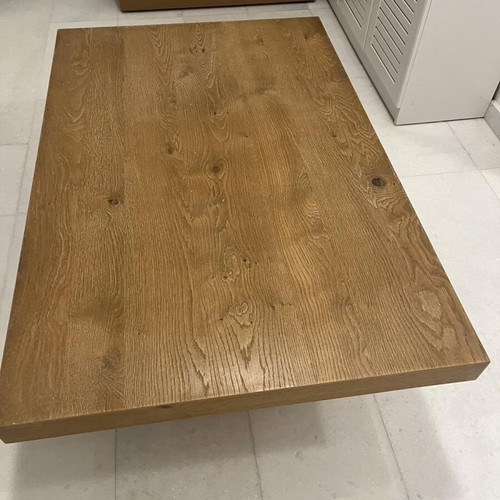 Living room coffee table with oak veneer, 120x80 cm