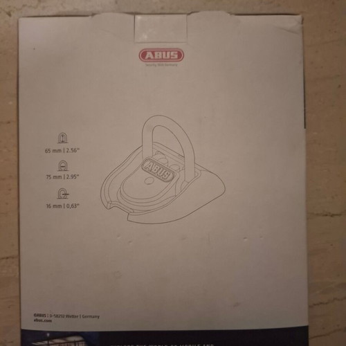 Abus WBA 100 ground ring new for motorcycle or car locking