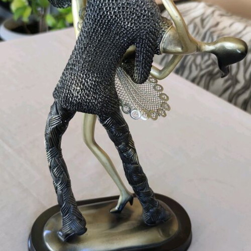 Decorative metal sculptures new, dancing couple and doll