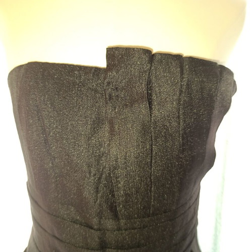 Mini Strapless Dress H&M New, Black Metallic Size M Petite