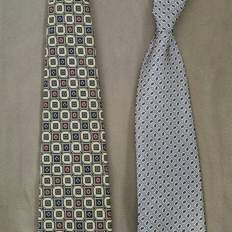 Ties set of 2 like new, gray and multicolored