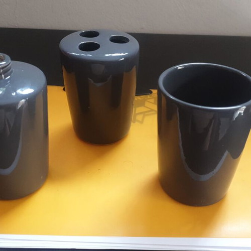 Ceramic bathroom set gray used