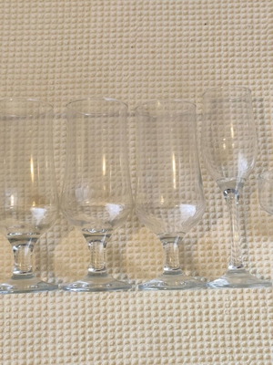 Glasses set of 6 various unused