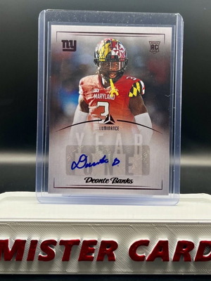 Κάρτα Panini Luminance Football Deonte Banks RC Year One auto σαν καινούργιο