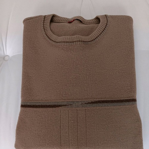 Men's wool sweater used, size L, beige