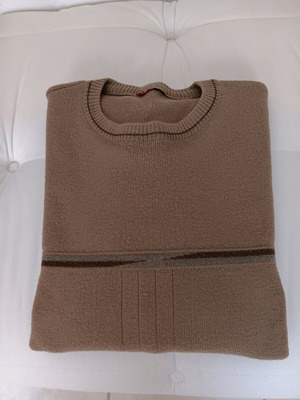 Men's wool sweater used, size L, beige