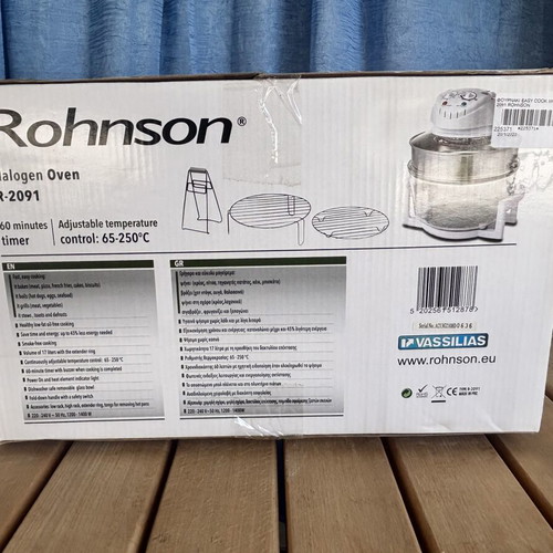 Rohnson R-2091 Halogen Oven 17L 1400W with Rotisserie and Accessories