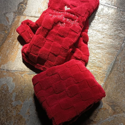 Women's winter pajama, burgundy, warm and cozy