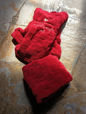 Women's winter pajama, burgundy, warm and cozy