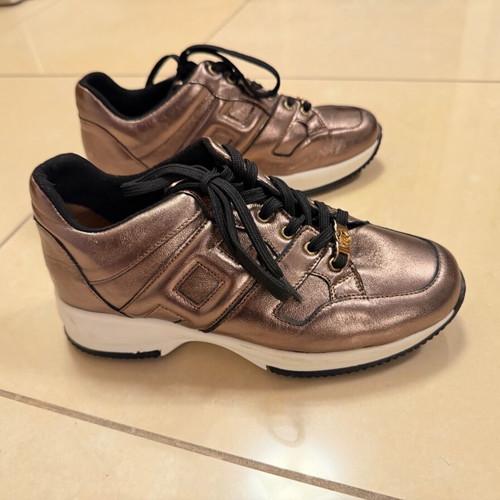 Δερμάτινα Παπούτσια Metallic Sneakers Toutounis Καινούργια, Καφέ Μέγεθος 36