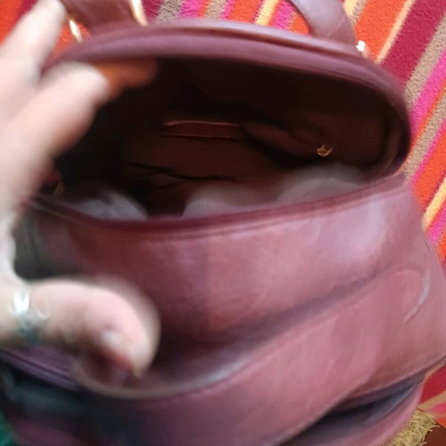 Burgundy large backpack bag used