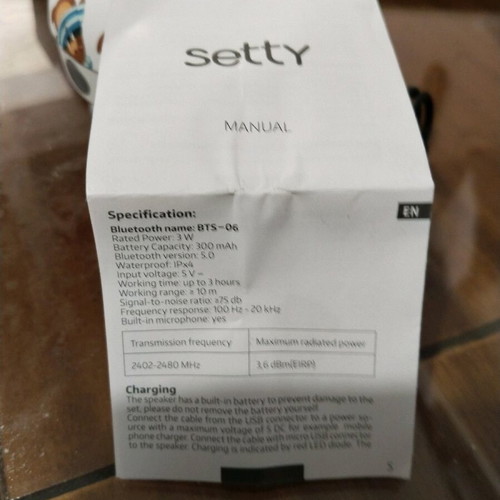 Setty Waterproof Bluetooth Speaker GB-601