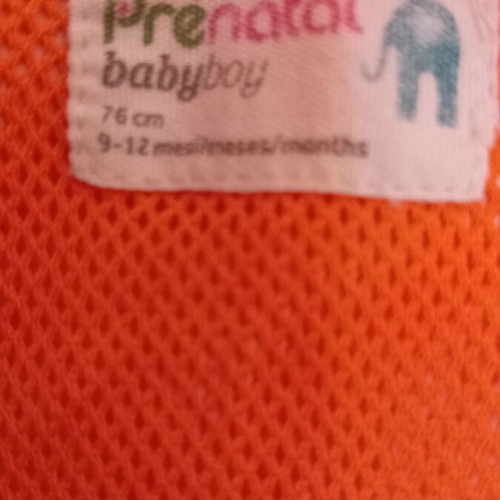 Prénatal baby windbreaker jacket like new, 9-12 months, orange camo