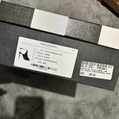 Aquazzura platform sandals new, size 39.5, black