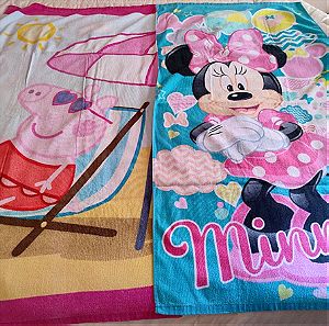 Πετσέτες θαλάσσης παιδικές Minnie Peppa