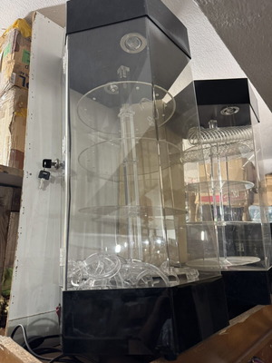 Rotating Plexiglass Display Cabinet 4 Levels used, with lock