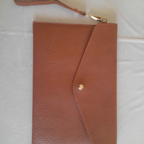 Envelope bag like new, brown faux leather