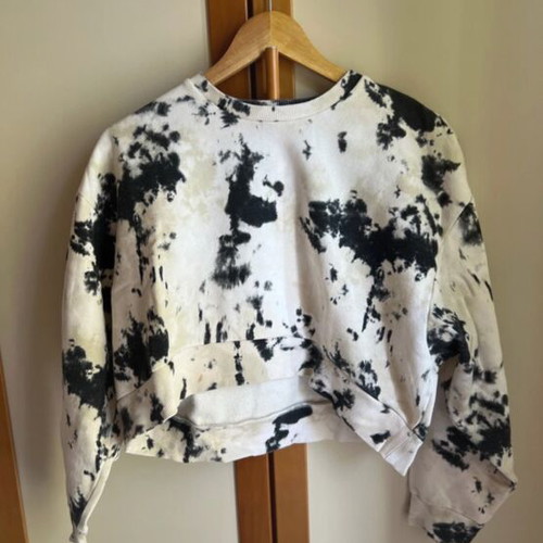 Zara tye dye tracksuit set like new, size Small, black beige