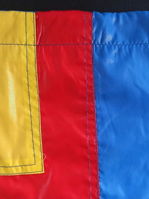 Le Coq Sportif vintage swim shorts like new, blue and yellow, size S