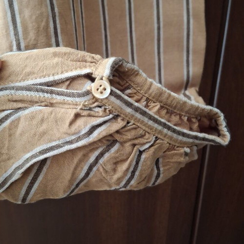 Zara linen blouse used with lace top and stripes, size L