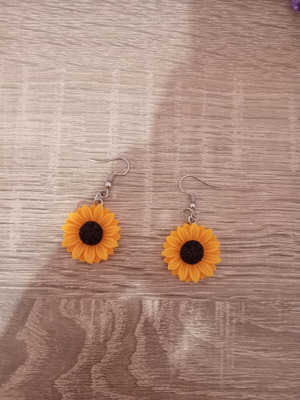 Handmade sunflower earrings new