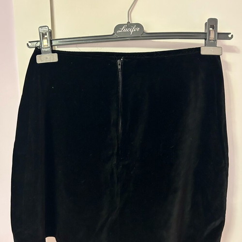 Velvet handmade skirt used, black, size S