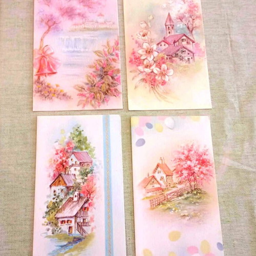 Cecami Milano Vintage Greeting Cards Set of 4 New