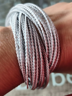 Metal bracelet, white