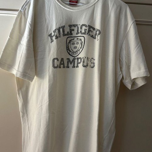 Tommy Hilfiger L/G men's shirt ecru color made in Canada like new