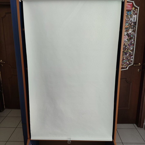 Bookcase with Shelves, Cabinet & Roller Blind used, blue and wood
