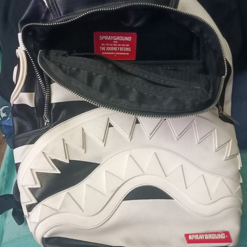 Sprayground leather backpack new, black and white, genuine from New York