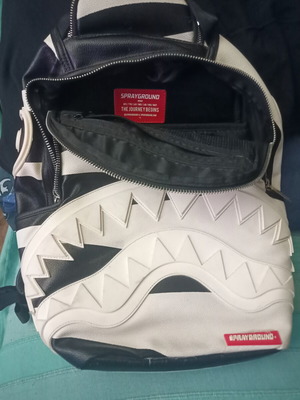 Sprayground leather backpack new, black and white, genuine from New York