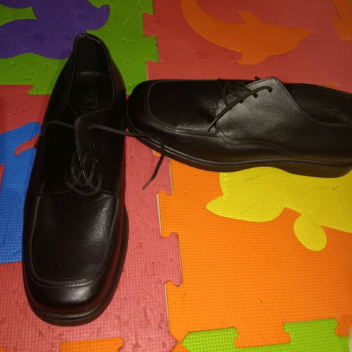 Black men's leather shoes scarponi like new, size 43