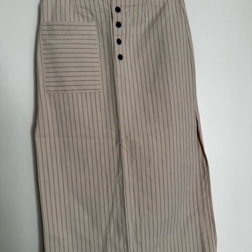 Zara midi φούστα με κουμπιά και πλαϊνά σκισίματα size M σαν καινούργιο, μπεζ