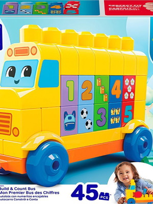 Mega Bloks εκπαιδευτικά σχολικά τουβλάκια με αριθμούς, καινούργια