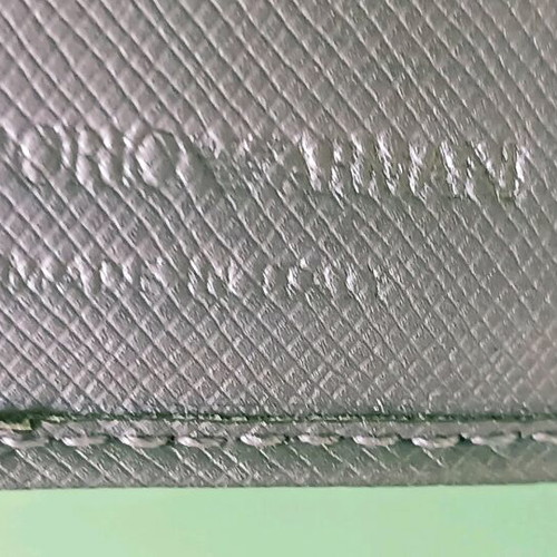 Emporio Armani fabric wallet grey-blue like new
