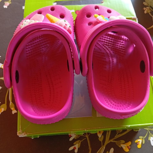 Crocs baby shoes no17-19 pink with removable jibbitz