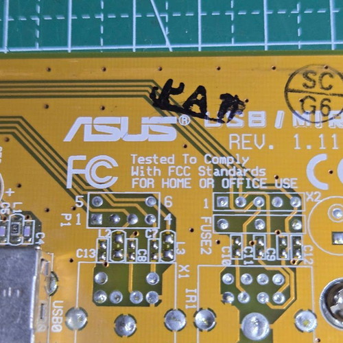 ASUS USB/MIR REV 1.11 bracket with 2 rear USB ports used